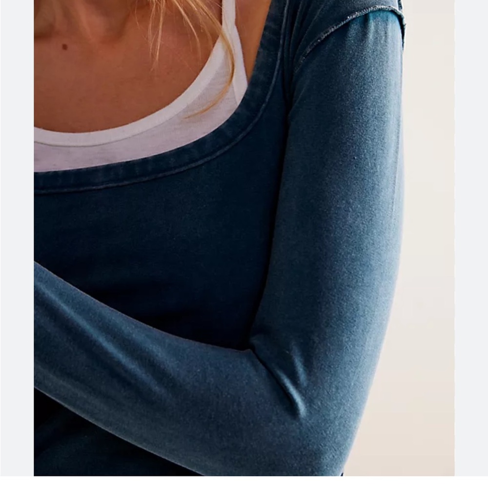 Free People Palisades off the shoulder long sleeve top